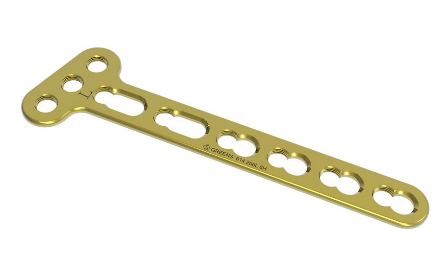 LC-LCP T.Plate Oblique angle for Ø 3.5mm		 